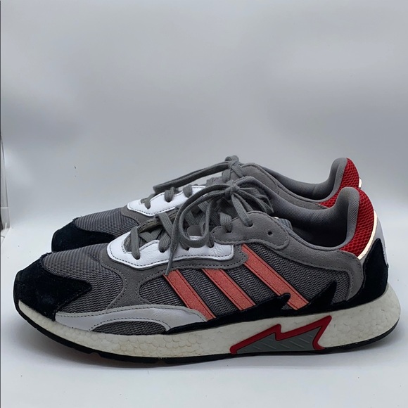 Adidas Tresc Run Grey Scarlet Men's Athletic Shoes Size 13 - Picture 2 of 13
